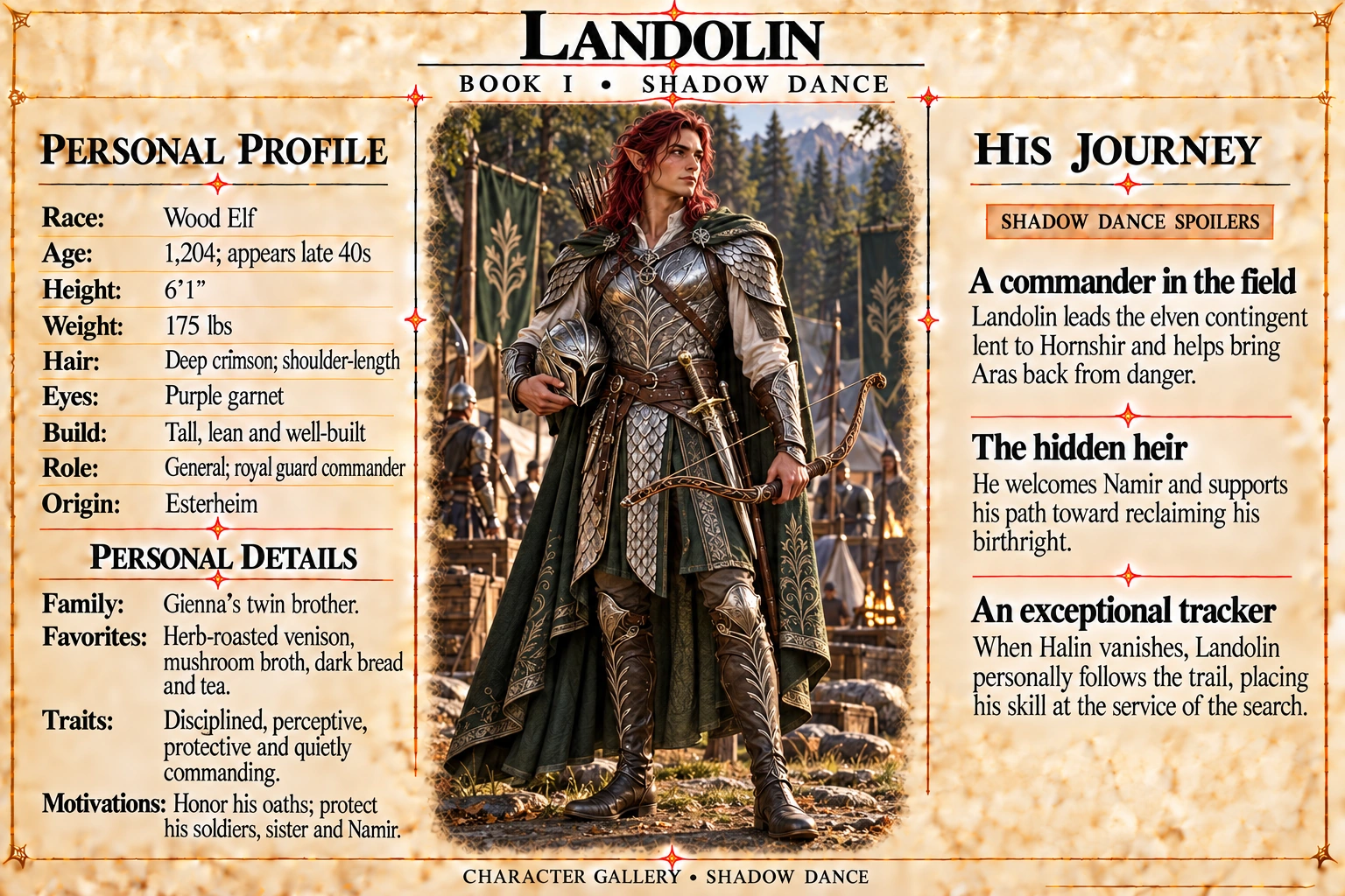 Landolin — Shadow Dance character card; profile and portrait only