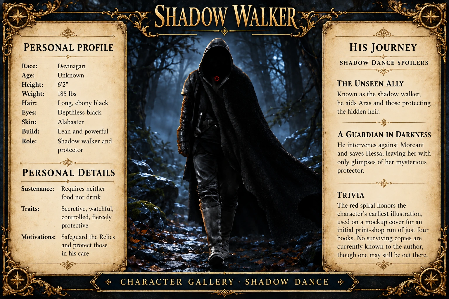 Shadow Walker — Shadow Dance character card; profile and portrait only